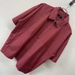 【HARE】ハーフジップ半袖シャツ プルオーバー ワイドシルエット Mサイズのサムネイル