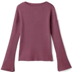 袖スリットリブニットトップス[k8923b]