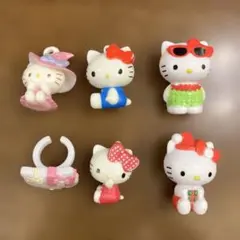 バスボール　フィギュア　キティ6点