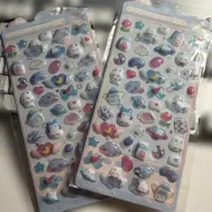 【新品】ボンボンドロップシール2枚セット（うさぎ）