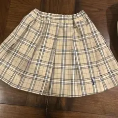 EAST BoY チェック柄スカート ベージュ