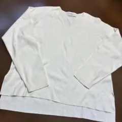 OPAQUE.CLIP ホワイト Vネック長袖ニット M