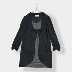 CLOSE-UP クローズアップ アンサンブル 重ね着風 7分袖　カットソー F