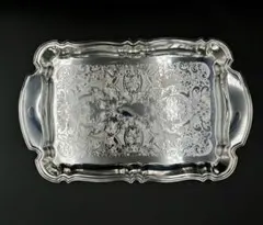 英国 　ヴィンテージ トレイ　銀メッキ　シルバープレート