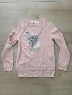 GAP ピンク ニット 長袖 カットソー セーター アナ雪 スヴェン