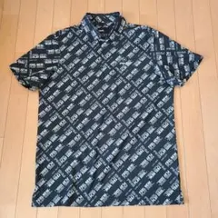 PING　半袖　総柄　ポロシャツ　ブラック　 LL