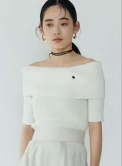 美品【POLO BCSコラボ】オフショルニットプルオーバー