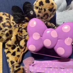 レオパード柄ファンキャップ リボンポップコーンバケット