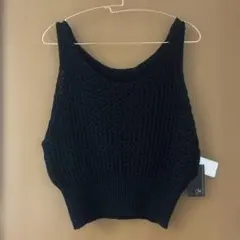 ヤマダヤ　Aga 黒 ニットベスト