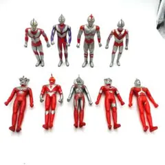 【 80年代・日本製】ウルトラマン ソフビ 9体まとめ売り BANDAI 当時物