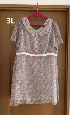 フェリシモ 花柄ワンピース 3Lのサムネイル