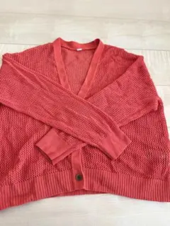 UNIQLO コーラルピンク 長袖カーディガン L