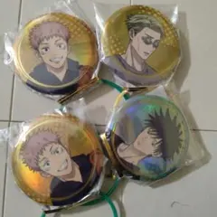 呪術廻戦　GIGOオーロラ箔押し缶バッジ　虎杖　伏黒 七海建人 4個セット