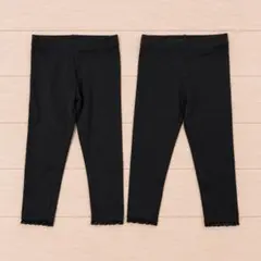 【NEXT】 ブラックレギンス 2点セット 3〜4歳 104cm 裾レース