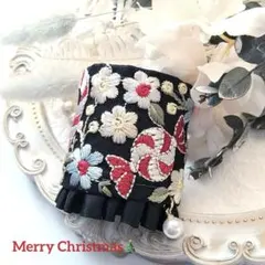 ⭐3177⭐❣️大人可愛い華やかアクセ❣️オリジナル✴一点物インド刺繍ポニー