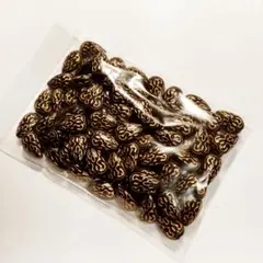 ８８【ハンドメイド用ビーズ まとめ売り 約60g／黒×ゴールド】