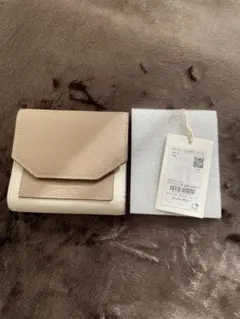 【新品未使用】MURA 三つ折り財布 ベージュ ホワイト