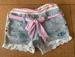 JENNI(リハイガールズ)デニムハート型ポケット ショートパンツ120