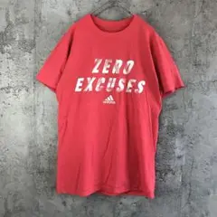 B2426古着　Tシャツ ピンクオレンジ　アディダス　90s Y2K