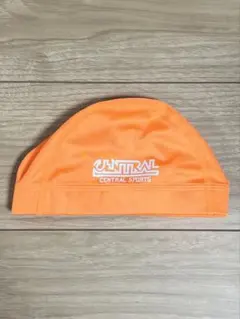セントラル　水泳帽　オレンジ帽子　Lサイズ