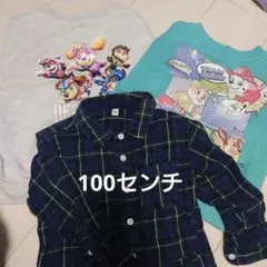 パウパトロール トレーナー グリーンネルシャツ　100センチ 3点