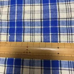 769生地　チェック柄ハギレ