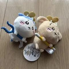 ハチワレとうさぎぬいぐるみ2体セット