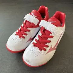 Mizuno 野球スパイクシューズ18cm ホワイト/レッド