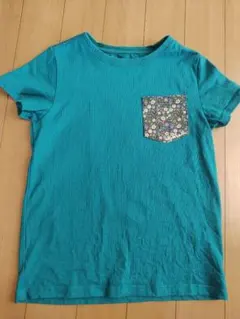 Whole Earth 半袖Tシャツ グリーン ポケット付きのサムネイル