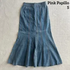 y2k グランジ系　Pink Papillon デニムスカート　Sサイズ