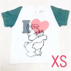 ムチャチャ　Tシャツ　ホワイト　グリーン　うさぎ　XSサイズのサムネイル