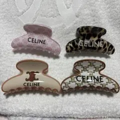 美品】CELINE トリオンフ ヘアクリップ バンスクリップベージュ中古美