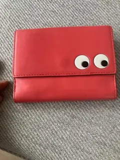 ANYA HINDMARCH 二つ折り財布 レッド 目玉モチーフ