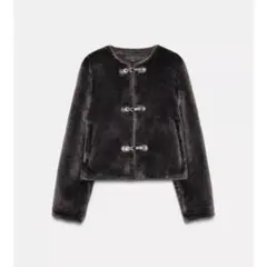 ZARA トグルボタン フェイクファージャケット
