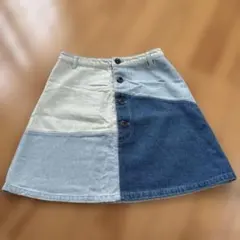 dazzlin パッチワークデニムミニスカート