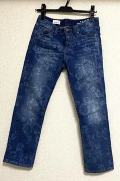 【美品】GAP 1969 花柄 ボタニカル 総柄 デニムパンツ ストレート 25のサムネイル