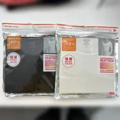 HEATTECH コットンUネックMサイズ 2枚セット【極暖】