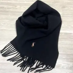 POLO RALPH LAUREN ブラック マフラー ウール100%新品未使用