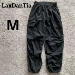 LaxDanTia 薄手ワークパンツ　カーゴパンツ　M 黒　カジュアルのサムネイル