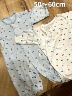 ミキハウス！Hot Biscuits 車柄 ロンパース肌着セット