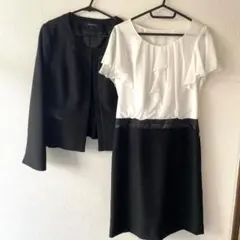 ESPRITMUR☆ノーカラージャケットワンピーススーツセット11号 入学卒業