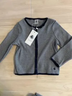 新品未使用 タグ付 プチバトー ボーダーカーディガン