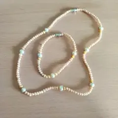 淡水パール ネックレス ブレスレットセット