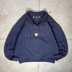 OLD NIKE GOLF　スウェット　90s　刺繍　ハーフジップ　センターロゴ