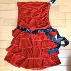 赤のミニワンピ　クリスマス