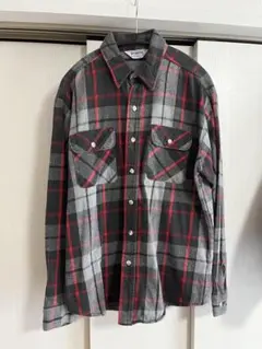 好配色90sファイブブラザーFIVE BROTHERネルシャツUSA製M灰×黒 - メルカリ