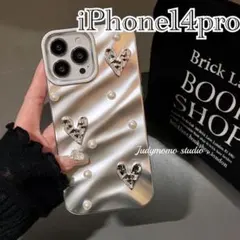 韓国 大人気デザイン♡ 高級感 iphoneケース スマホカバー シルバー