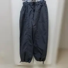 グレー ウエストゴム 裾絞り カーゴパンツ