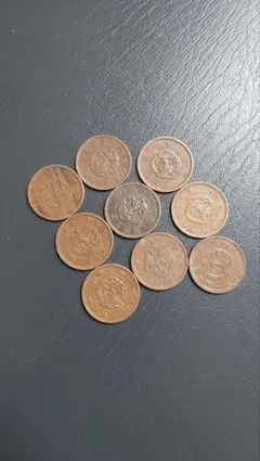 古銭 大日本 明治 銅貨 9枚セットのサムネイル