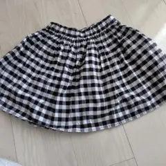 グローバルワーク黒と白のチェック柄スカート Lサイズ